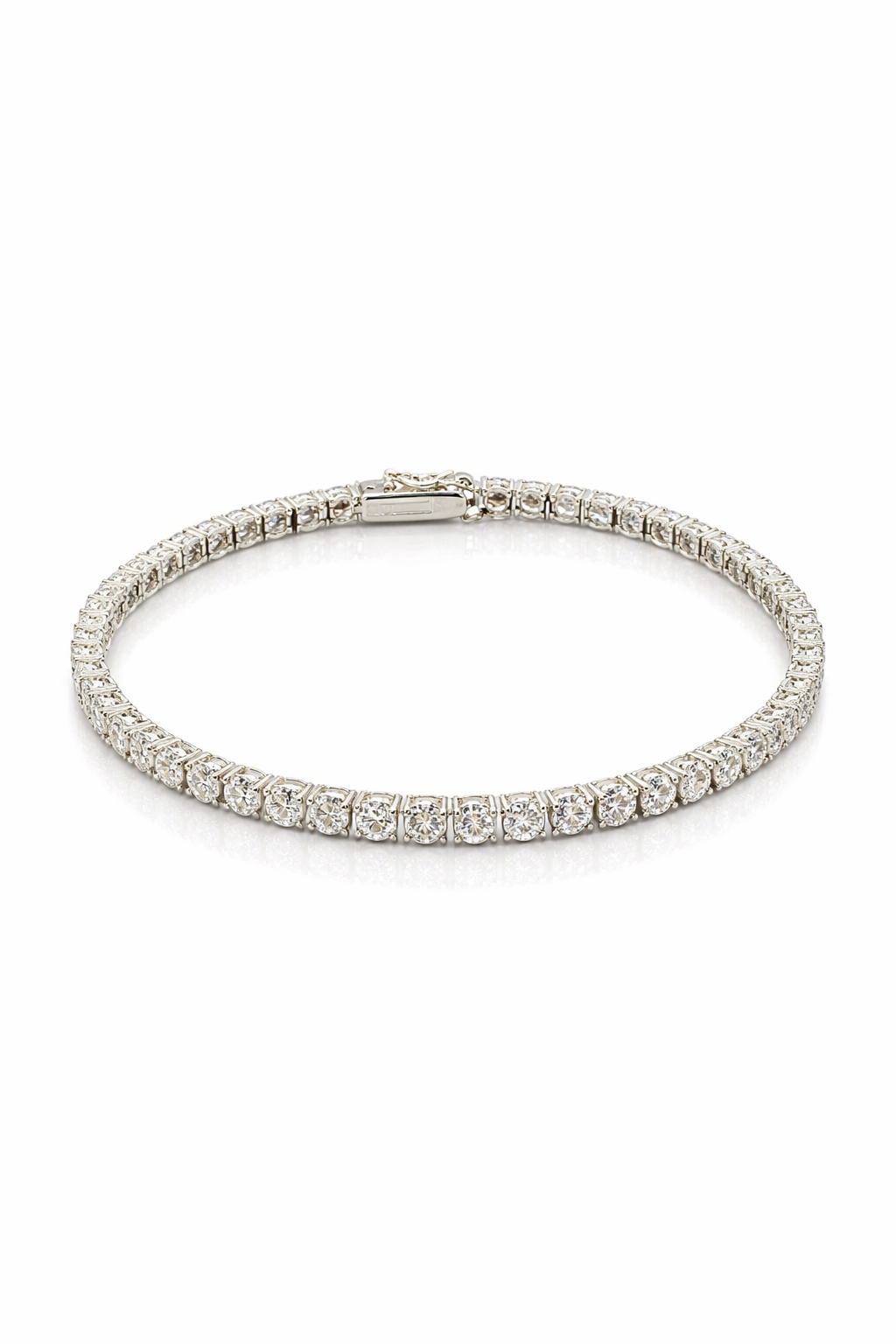 Bransoletka Tennis Moissanite 3mm Srebro 925 20cm
