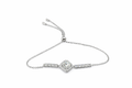Bransoletka Moissanite 1 ct Srebro 925 Regulowana