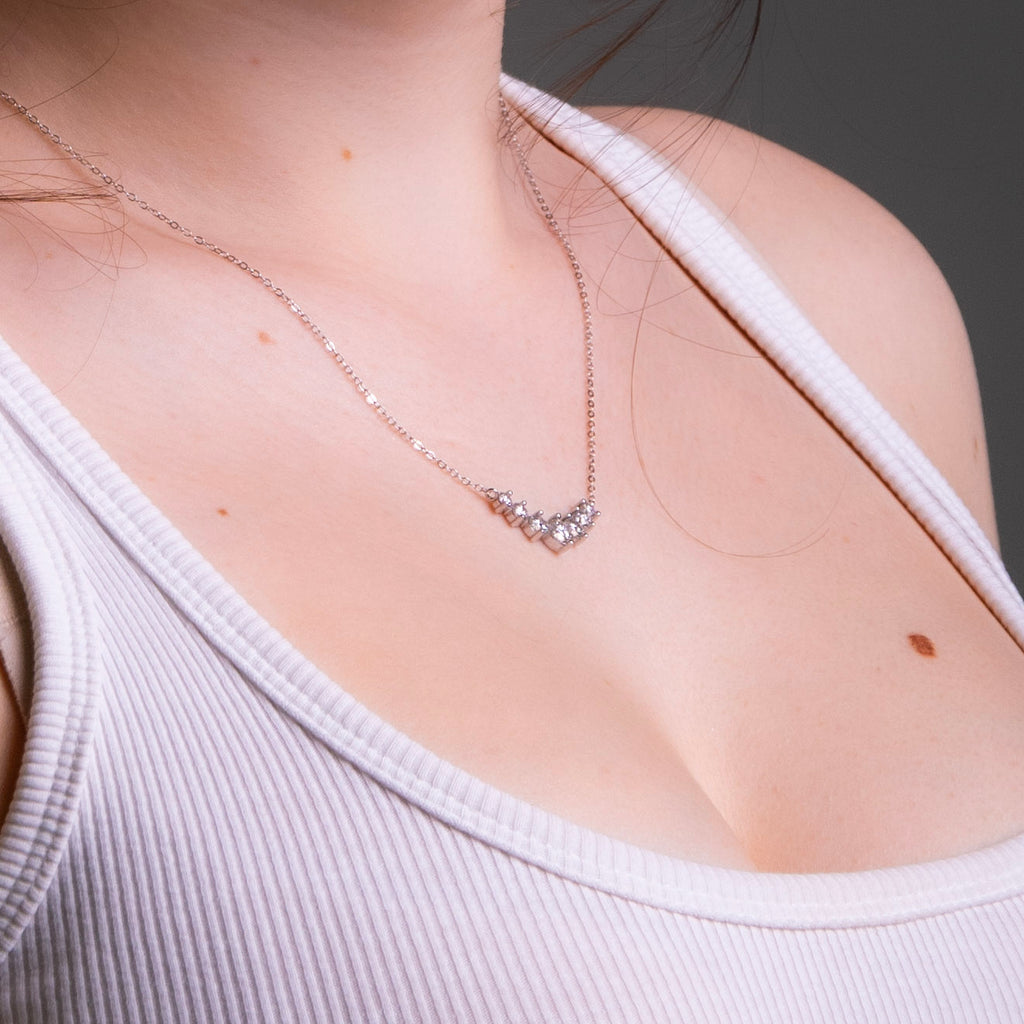 Naszyjnik Diamentowy 0,7 ct Srebro 925 Regulowany