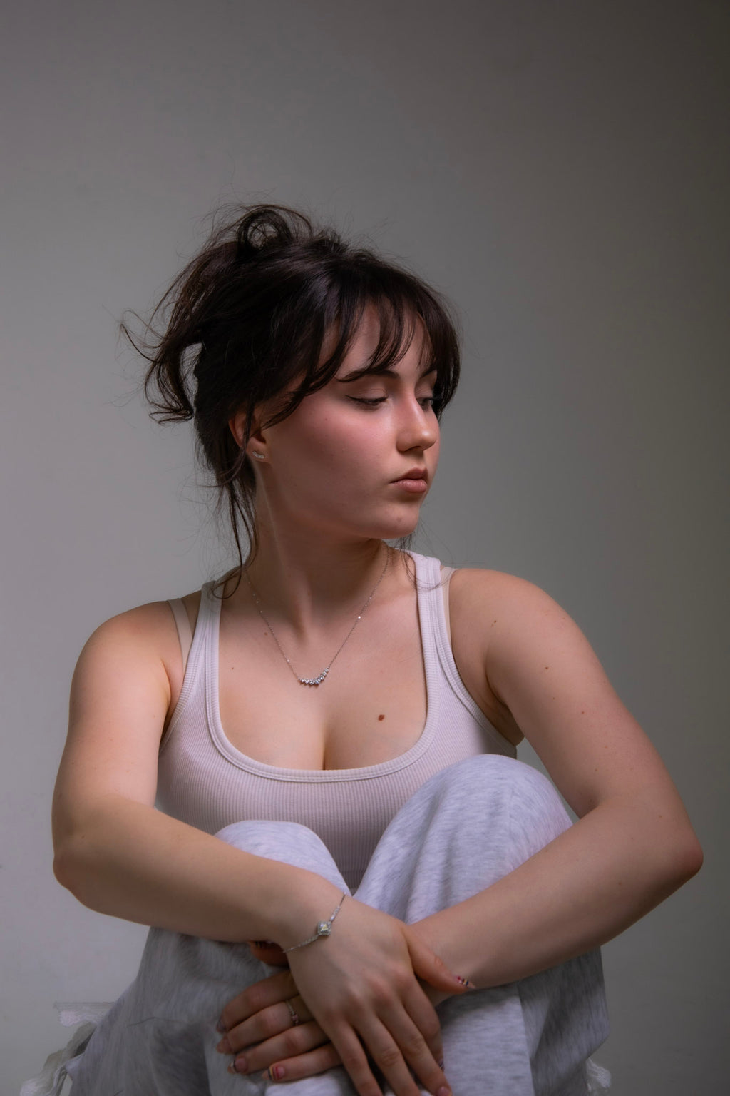 Naszyjnik Diamentowy 0,7 ct Srebro 925 Regulowany