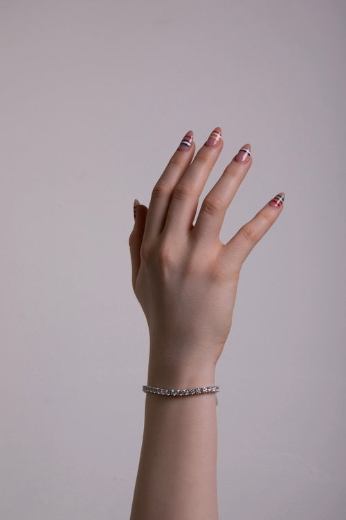 Bransoletka Tennis Moissanite 3mm Srebro 925 20cm
