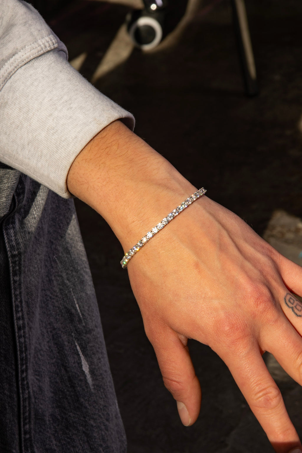 Bransoletka Tennis Moissanite 3mm Srebro 925 20cm